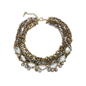 NECKLACE - MODERN CONVERTIBLE TORSADE NECKLACE - N22B - $148